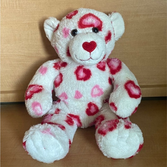 Build a Bear Workshop Plush Valentines Heart White Bear - Picture 10 of 10